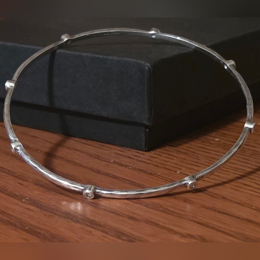 Silpada Sterling Silver & Zirconia Bangle Bracelet - Picture 7 of 7